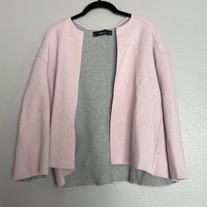Zara knit M pale pink open cardigan